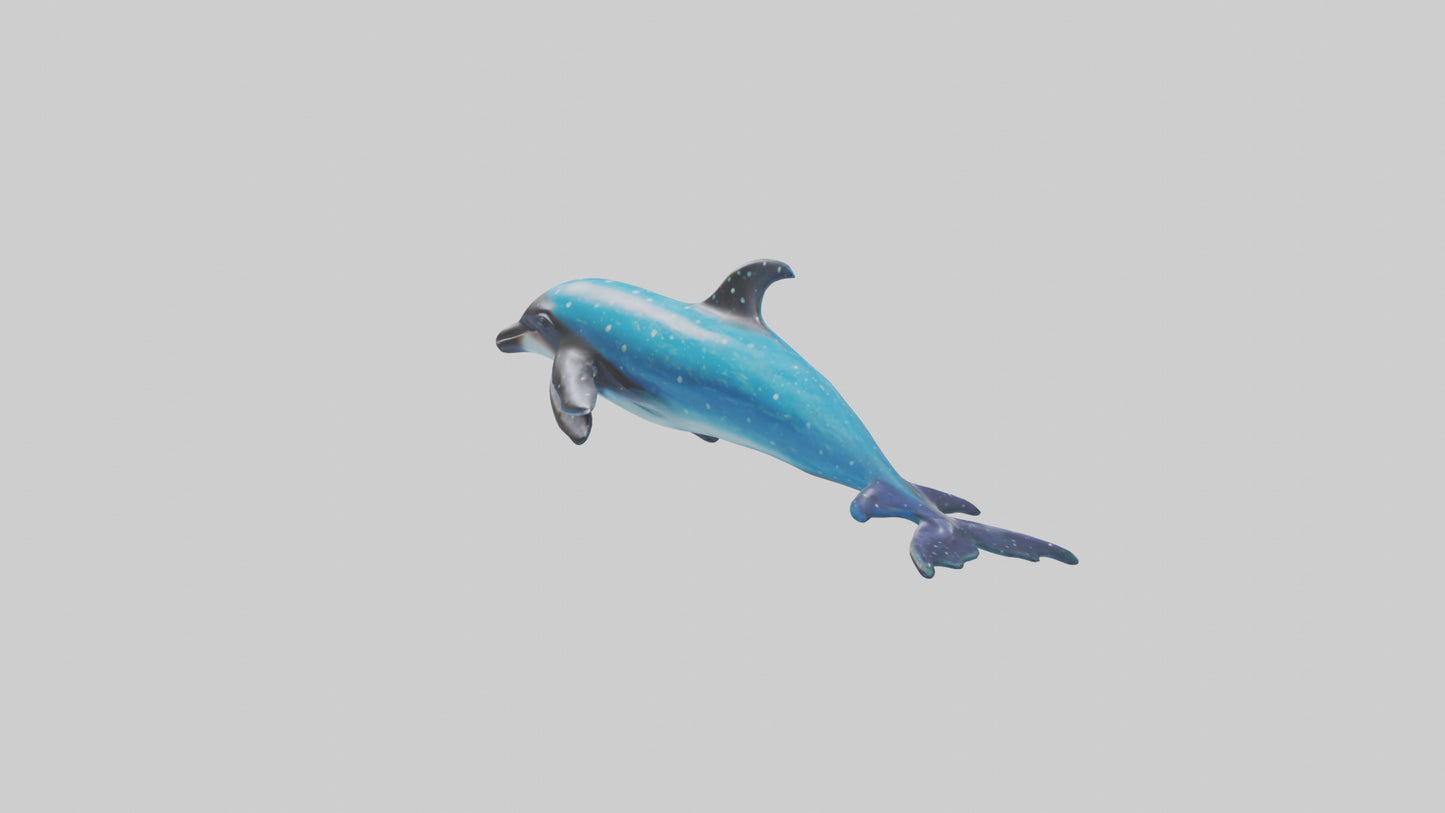 Spotted Dolphin statue model 3D model