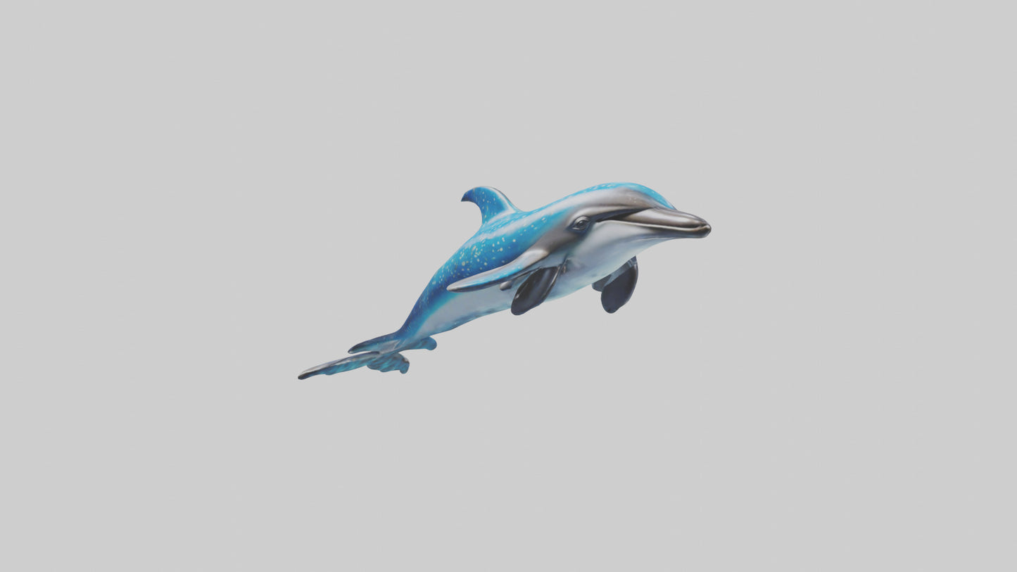 Spotted Dolphin statue model 3D model