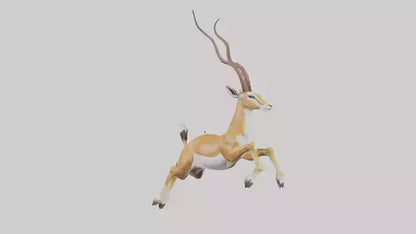 Springbok hopping model 3D model