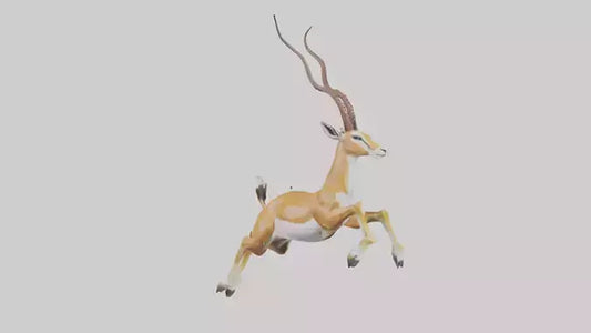 Springbok hopping model 3D model
