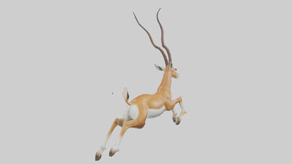 Springbok hopping model 3D model