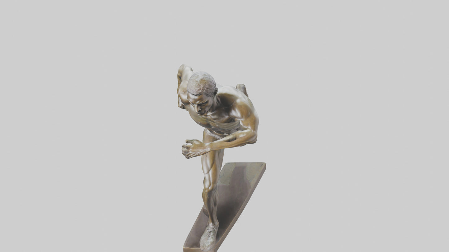 Sprinter in MidStep statue model 3D model