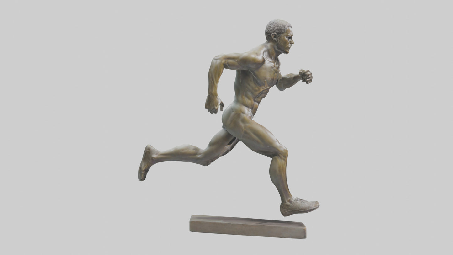 Sprinter in MidStep statue model 3D model
