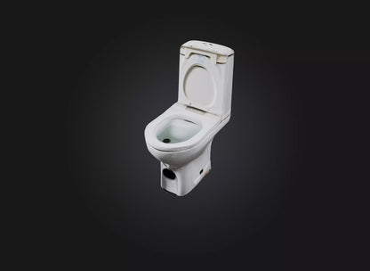 3D model squat toilet VR / AR / low-poly