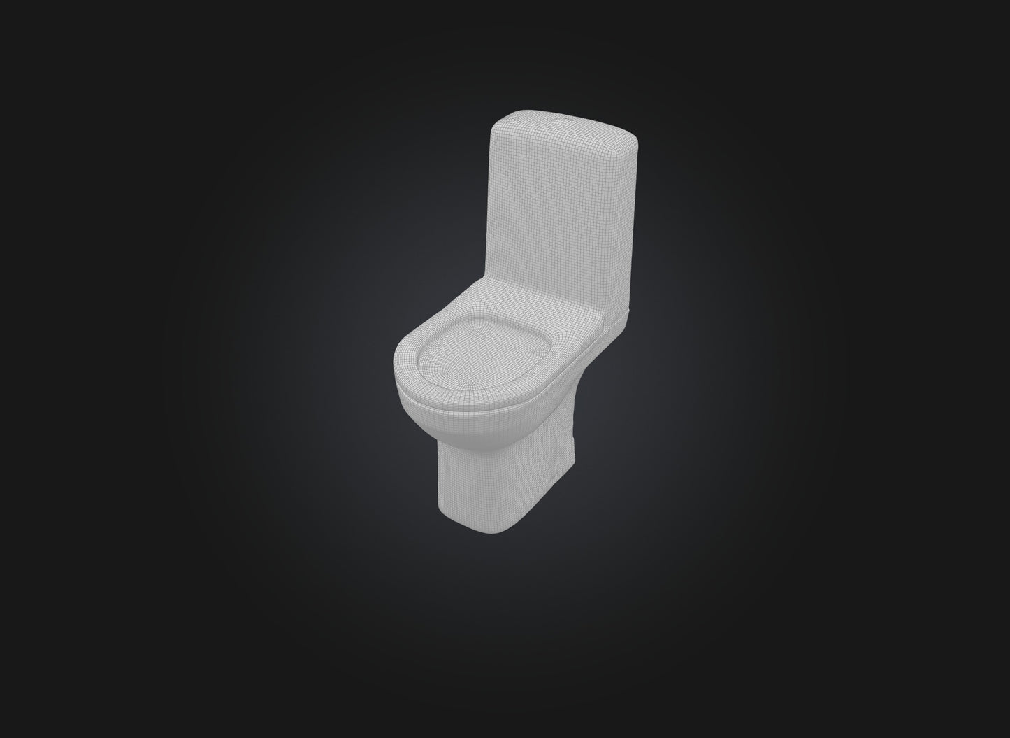 3D model squat toilet VR / AR / low-poly