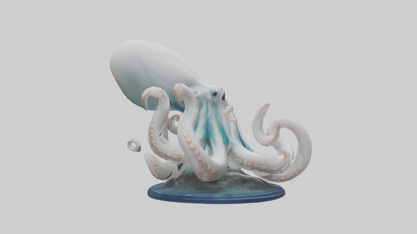 Squid statue model 3D model