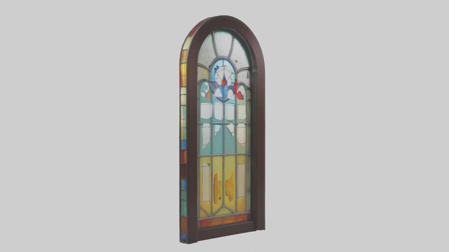 Stained glass door model 3D model