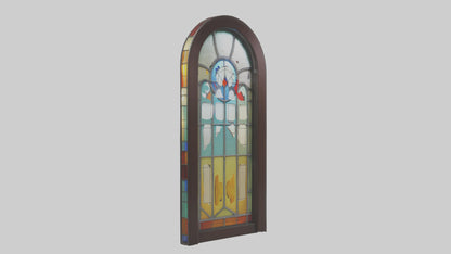 Stained glass door model 3D model