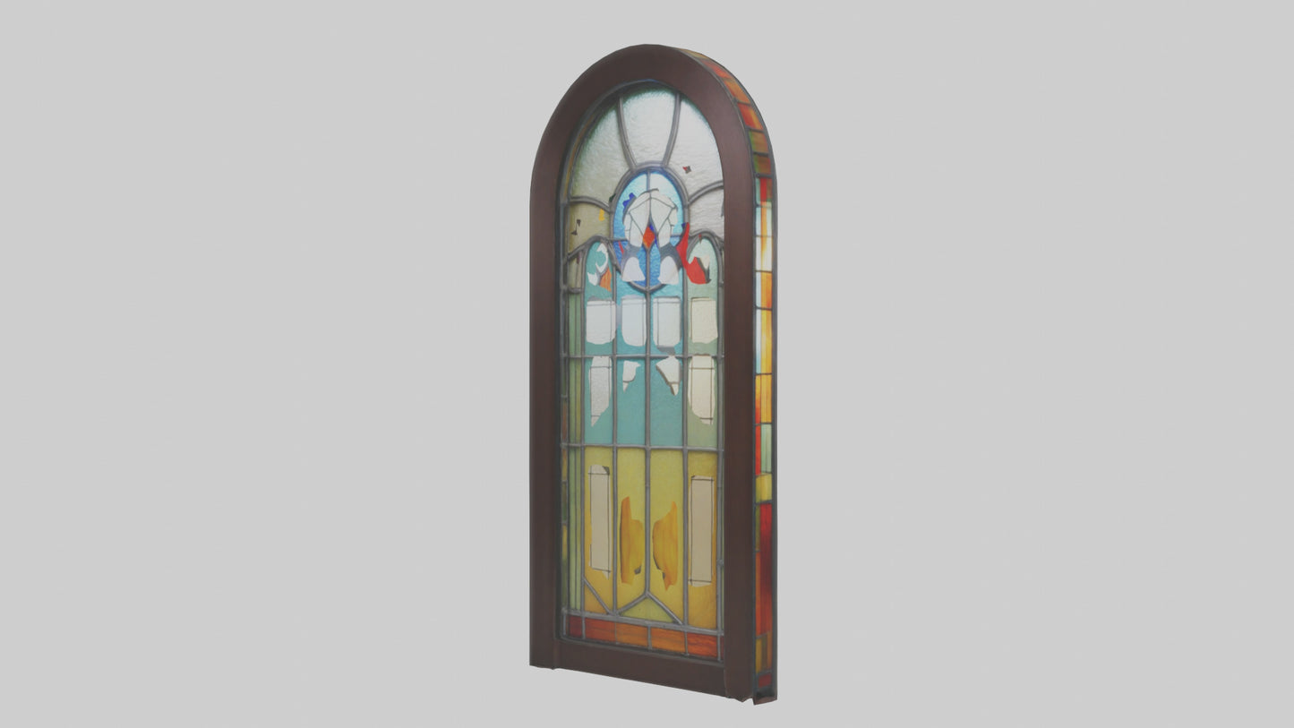 Stained glass door model 3D model
