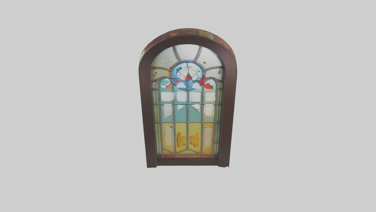 Stained glass door model 3D model