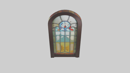 Stained glass door model 3D model