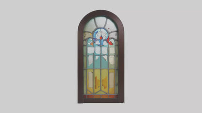 Stained glass door model 3D model