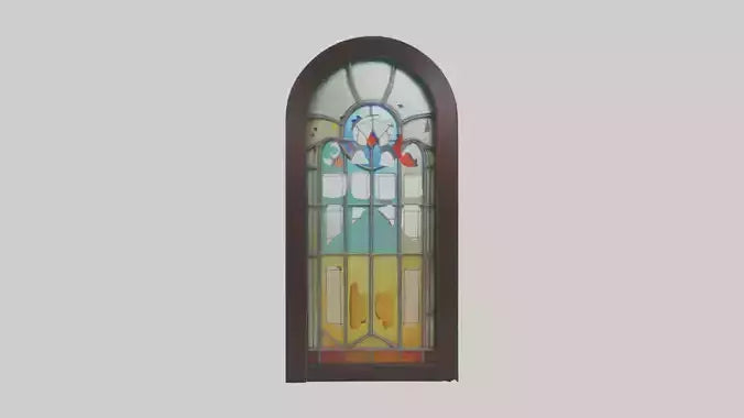 Stained glass door model 3D model
