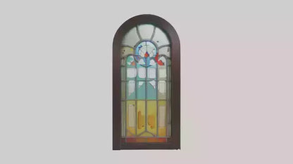 Stained glass door model 3D model