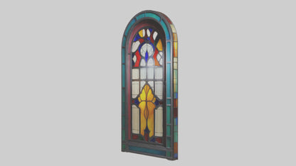 Stained glass door model 3D model