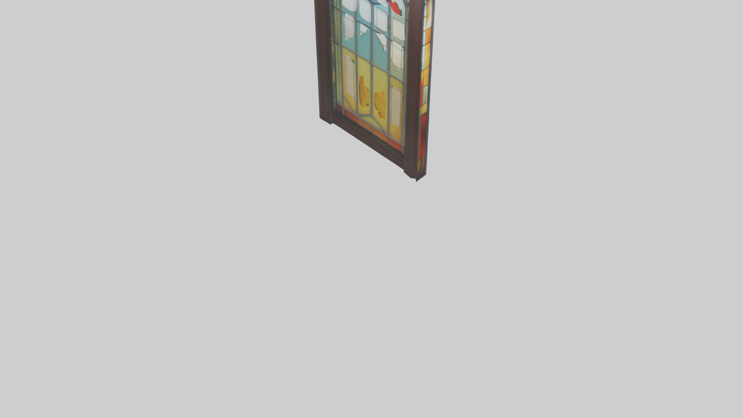 Stained glass door model 3D model