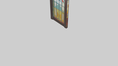 Stained glass door model 3D model