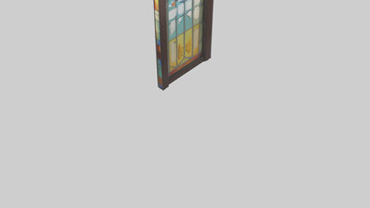 Stained glass door model 3D model