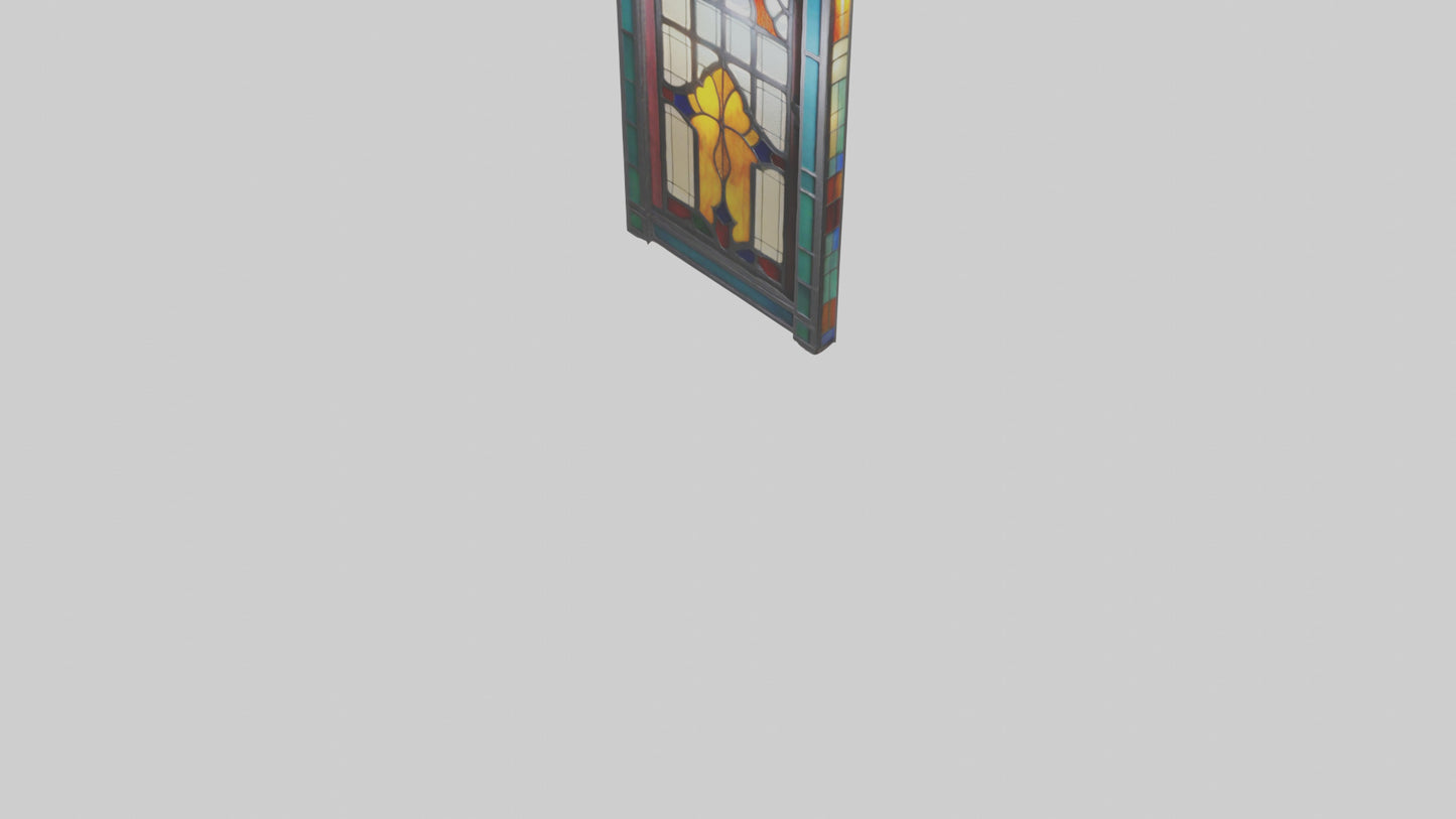 Stained glass door model 3D model