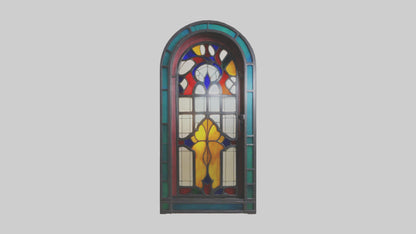 Stained glass door model 3D model