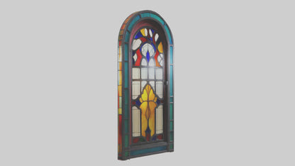 Stained glass door model 3D model