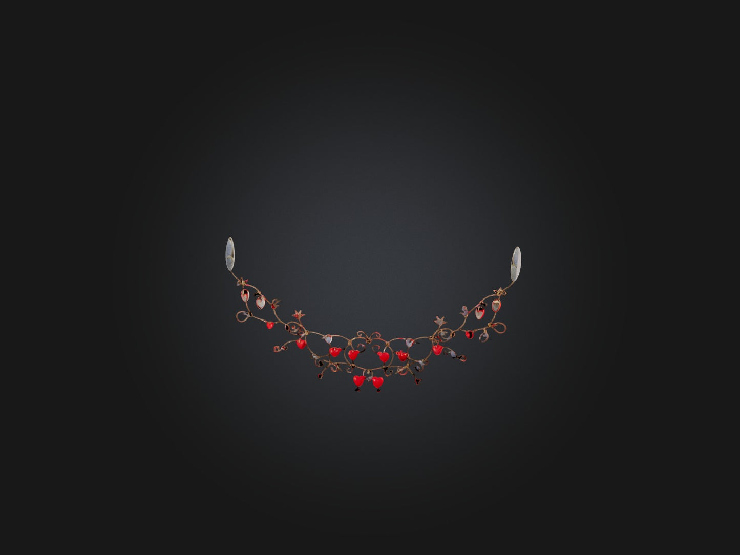 3D model String of Hearts Model VR / AR / low-poly