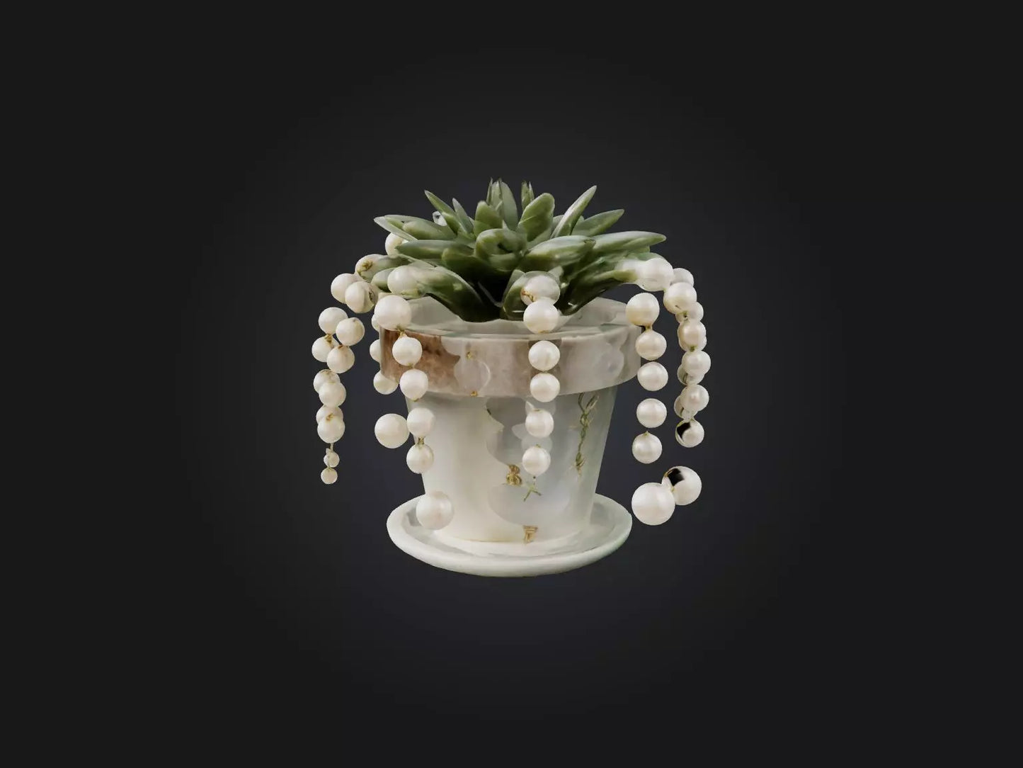 3D model String of Pearls Model VR / AR / low-poly