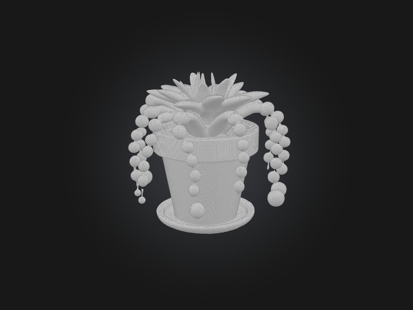 3D model String of Pearls Model VR / AR / low-poly