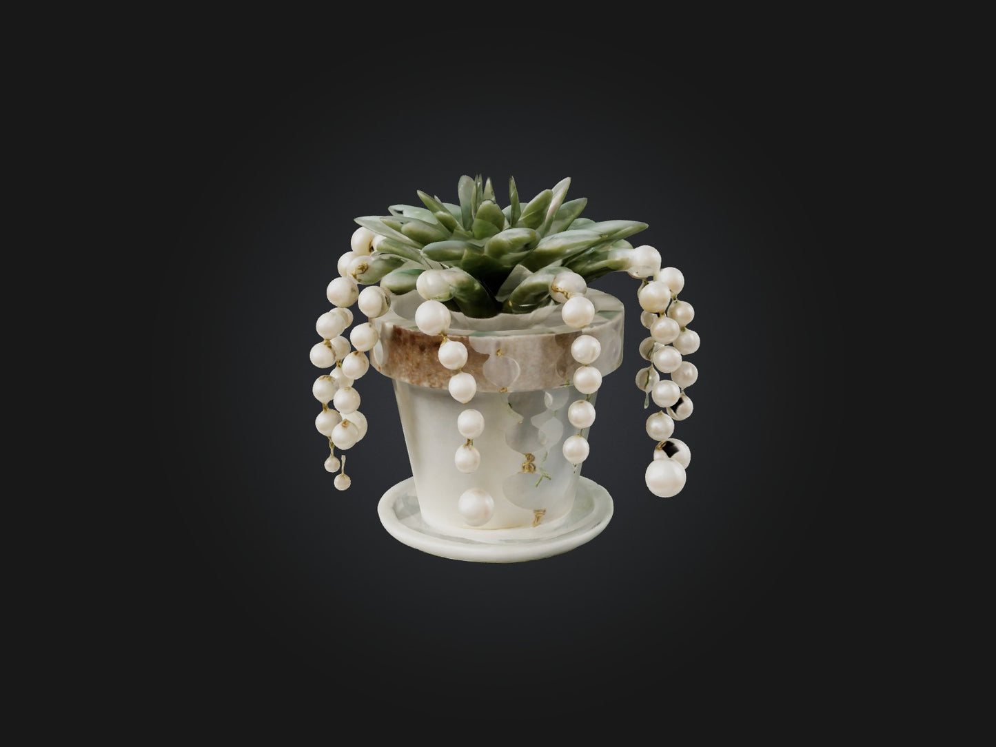 3D model String of Pearls Model VR / AR / low-poly