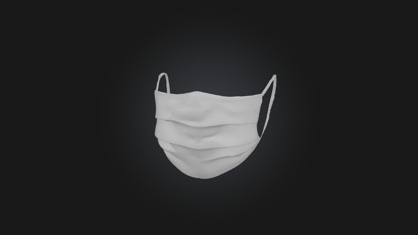 3D model Surgical Mask VR / AR / low-poly