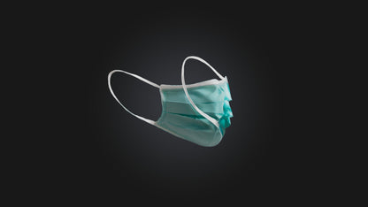 3D model Surgical Mask VR / AR / low-poly
