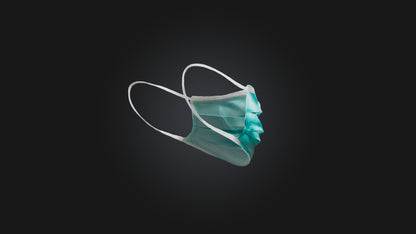 3D model Surgical Mask VR / AR / low-poly