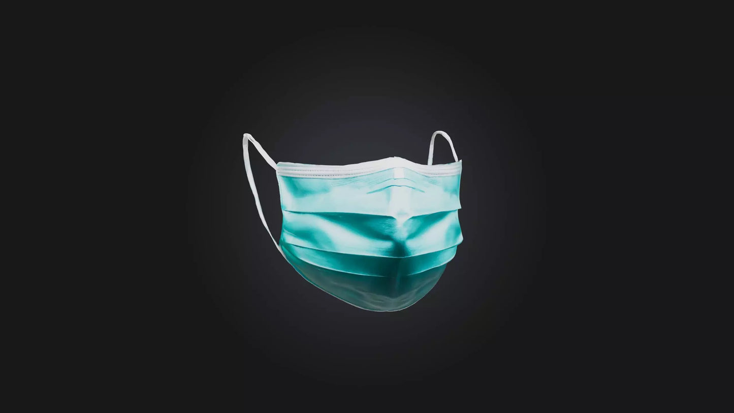 3D model Surgical Mask VR / AR / low-poly