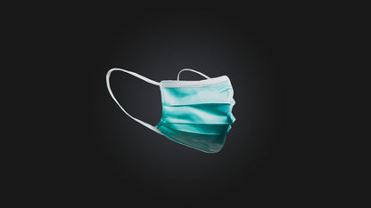 3D model Surgical Mask VR / AR / low-poly