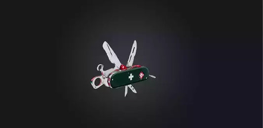 3D model Swiss army knife VR / AR / low-poly