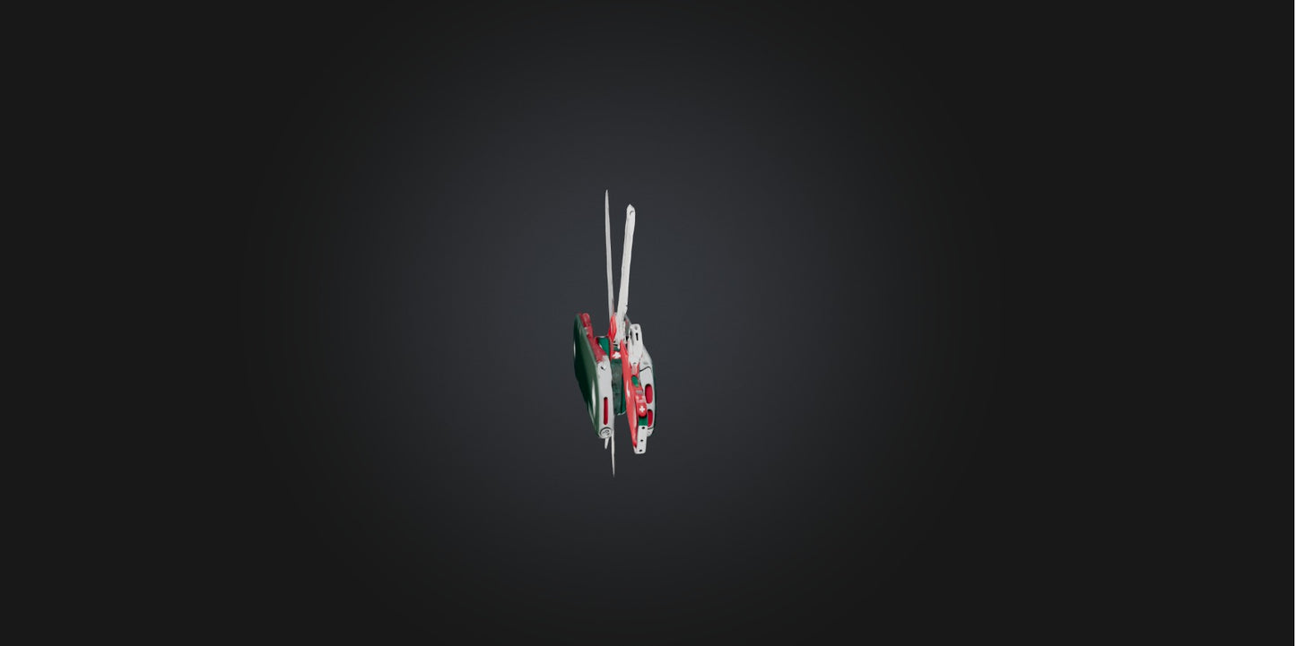 3D model Swiss army knife VR / AR / low-poly