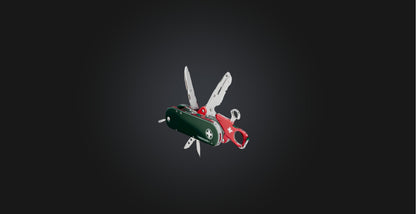 3D model Swiss army knife VR / AR / low-poly