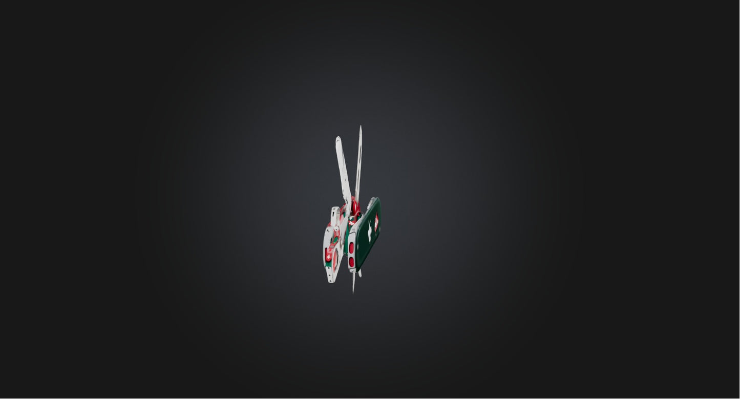 3D model Swiss army knife VR / AR / low-poly