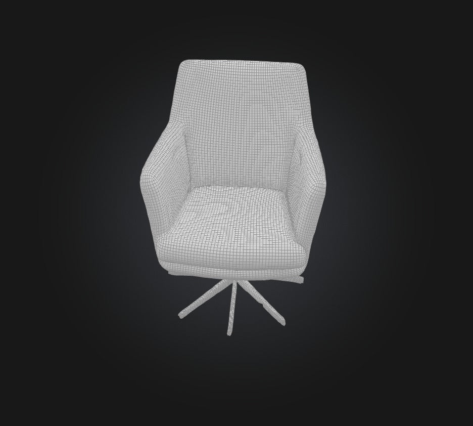 3D model swivel chair VR / AR / low-poly