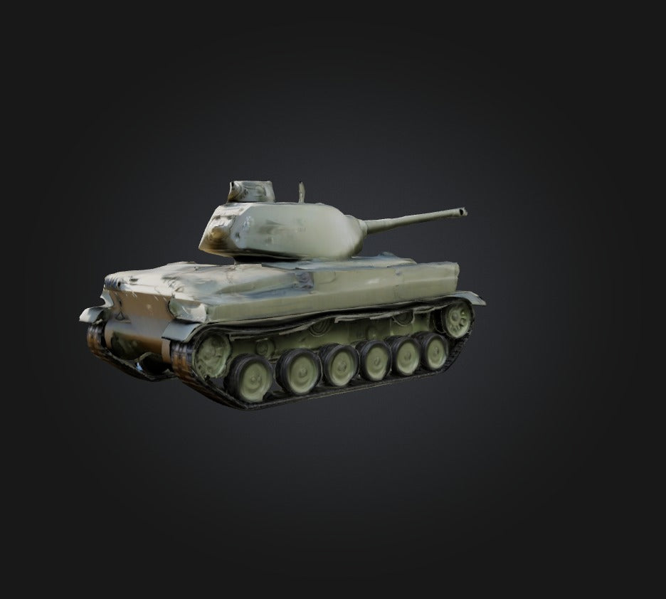 3D model Tank 2 VR / AR / low-poly