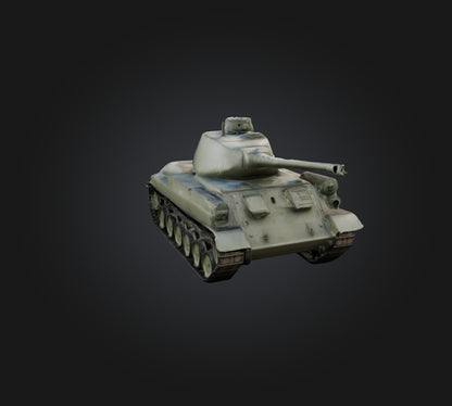 3D model Tank 2 VR / AR / low-poly