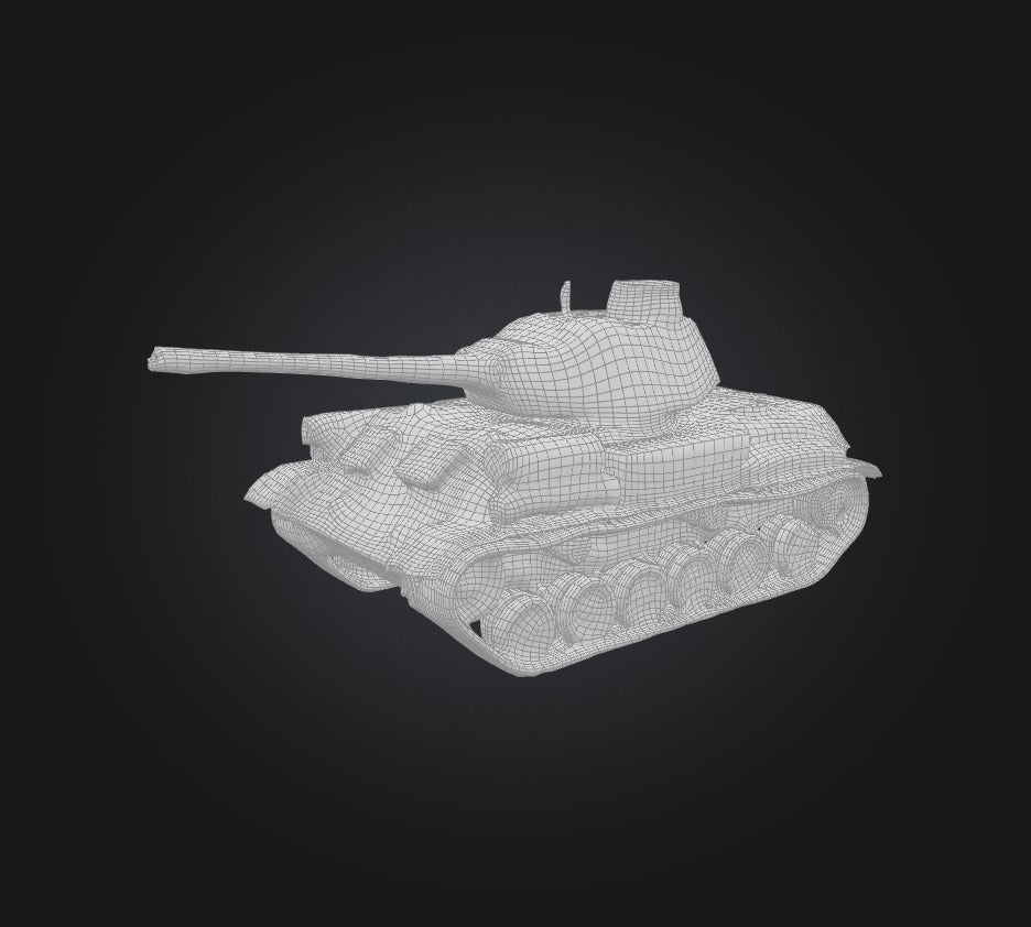 3D model Tank 2 VR / AR / low-poly