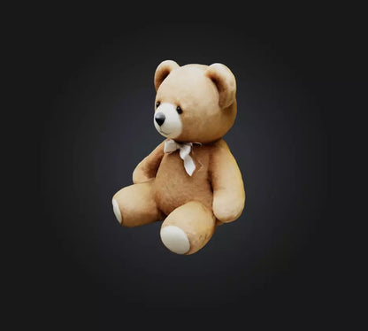 3D model Teddy bear 2 VR / AR / low-poly