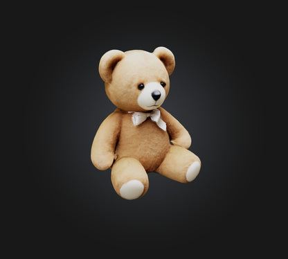 3D model Teddy bear 2 VR / AR / low-poly