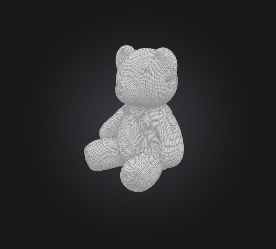 3D model Teddy bear 2 VR / AR / low-poly