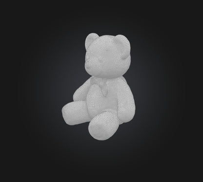 3D model Teddy bear 2 VR / AR / low-poly