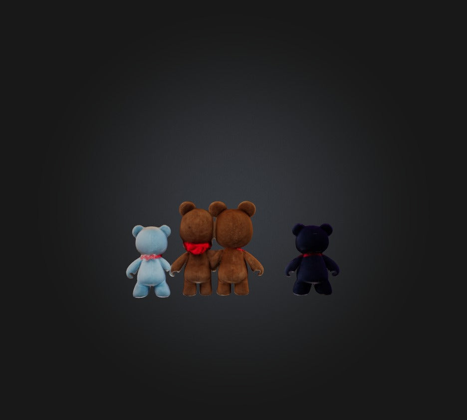 3D model tedy bear toys VR / AR / low-poly