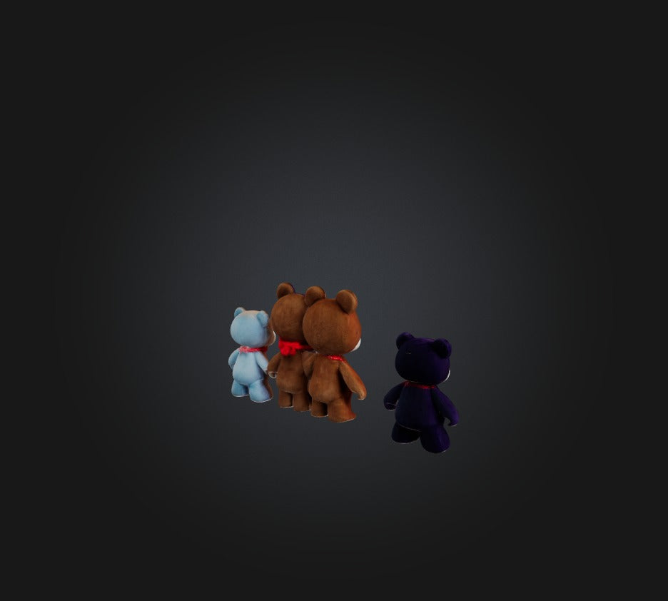 3D model tedy bear toys VR / AR / low-poly