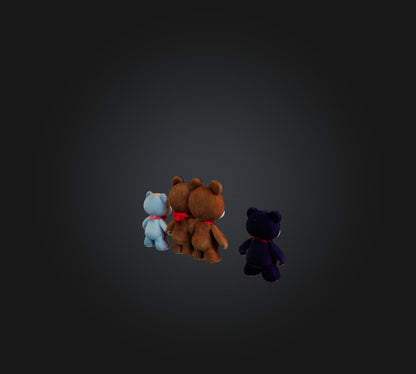 3D model tedy bear toys VR / AR / low-poly