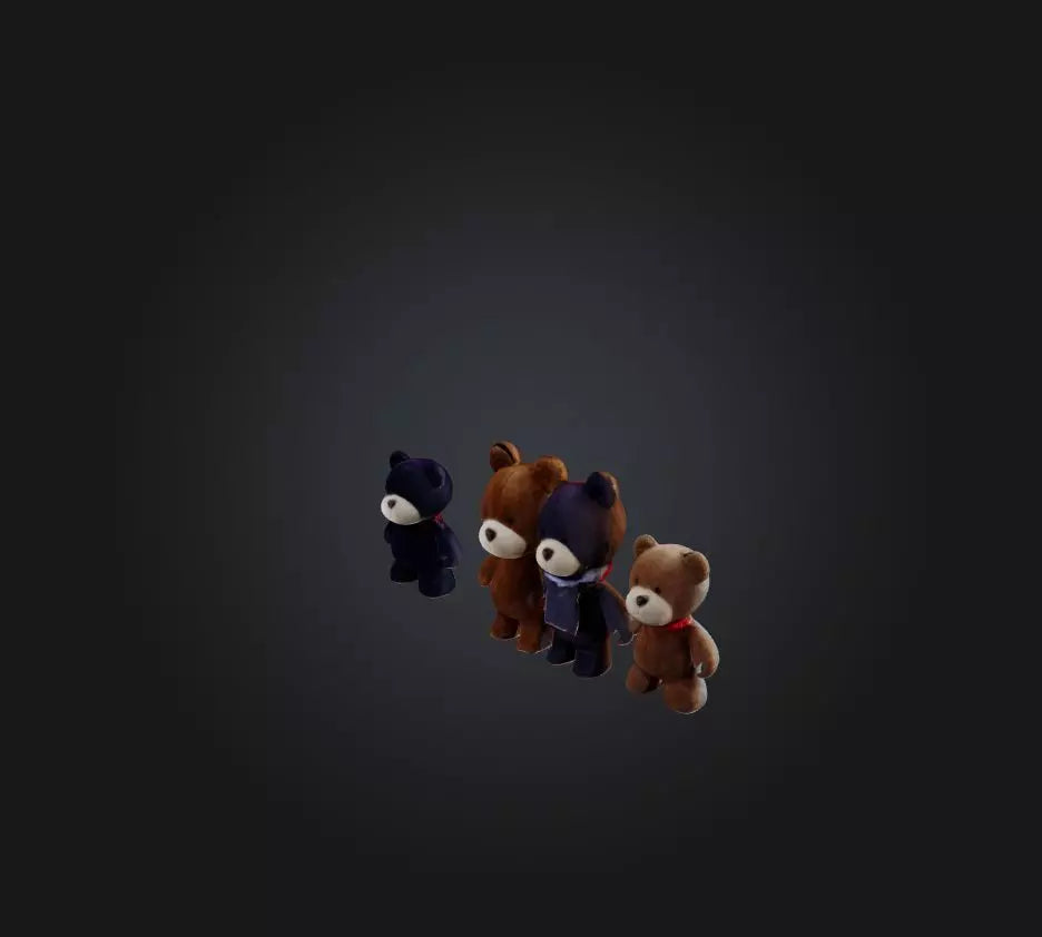 3D model tedy bear toys VR / AR / low-poly